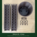 ModuMoss 300mm kit with 2 poles, anchor pot, face plate and clamps, in brown